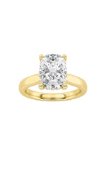 Load image into Gallery viewer, 2CTW Elongated Cushion Shaped Lab Grown Diamond (F/VS) Classic Cathedral Shank Engagement Ring in 14K Gold
