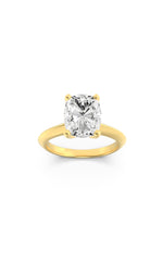 Load image into Gallery viewer, 1CTW Elongated Cushion Shaped Lab Grown Diamond (F/VS) Knife Edge Shank Solitaire Engagement Ring in 14K Gold
