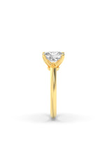 Load image into Gallery viewer, 1CTW Elongated Cushion Shaped Lab Grown Diamond (F/VS) Knife Edge Shank Solitaire Engagement Ring in 14K Gold
