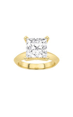 Load image into Gallery viewer, 2CTW Princess Shaped Lab Grown Diamond (F/VS) Knife Edge Shank Solitaire Engagement Ring in 14K Gold
