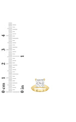 Load image into Gallery viewer, 3CTW Princess Shaped Lab Grown Diamond (F/VS) Knife Edge Shank Solitaire Engagement Ring in 14K Gold
