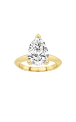 Load image into Gallery viewer, 1CTW Pear Shaped Lab Grown Diamond (F/VS) Knife Edge Shank Solitaire Engagement Ring in 14K Gold
