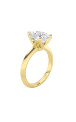 Load image into Gallery viewer, 1CTW Pear Shaped Lab Grown Diamond (F/VS) Knife Edge Shank Solitaire Engagement Ring in 14K Gold
