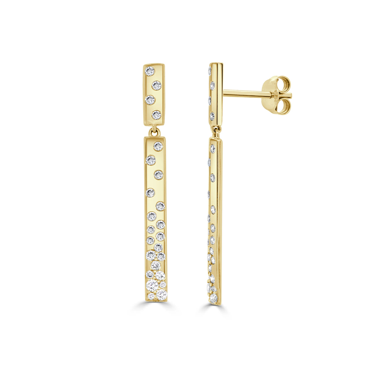 Dangling sprinkle diamond earrings