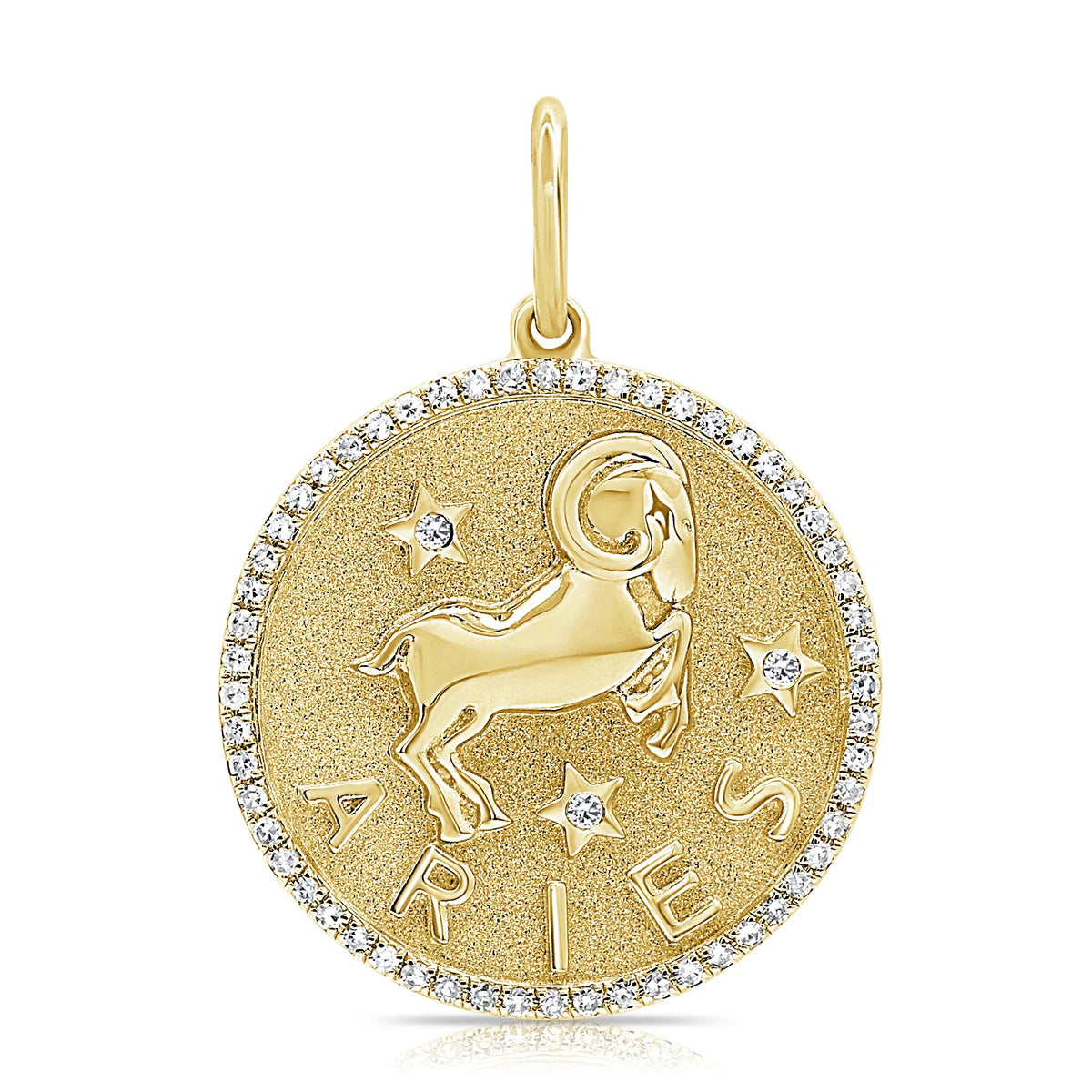 Diamond zodiac charm necklace