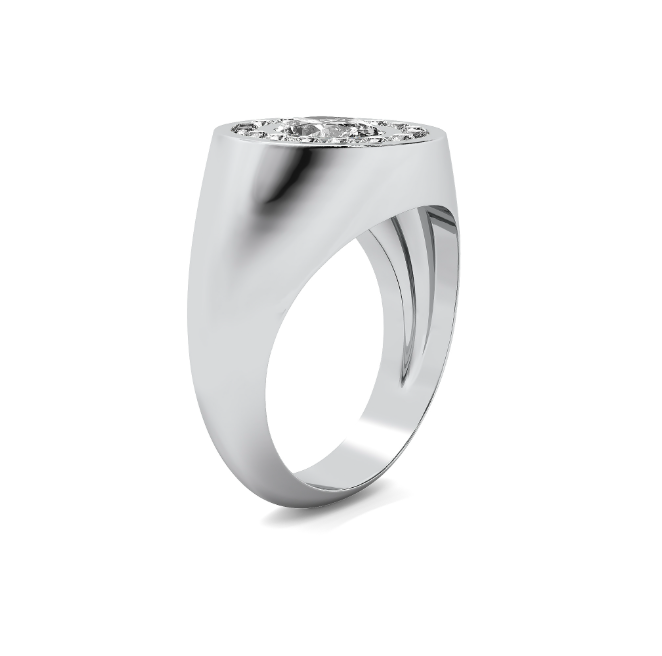Lab Grown Oval Men's Band