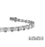 Load image into Gallery viewer, Lab Grown Diamond East West Emerald Cut Tennis Bracelet
