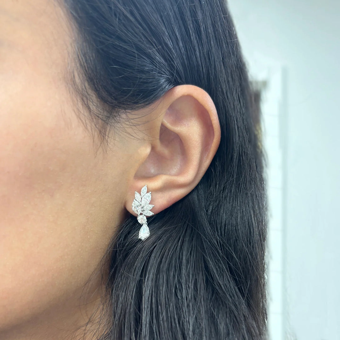 Lotus Diamond Earrings