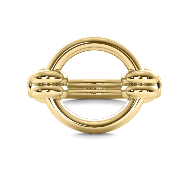 Polished Link Statement Ring