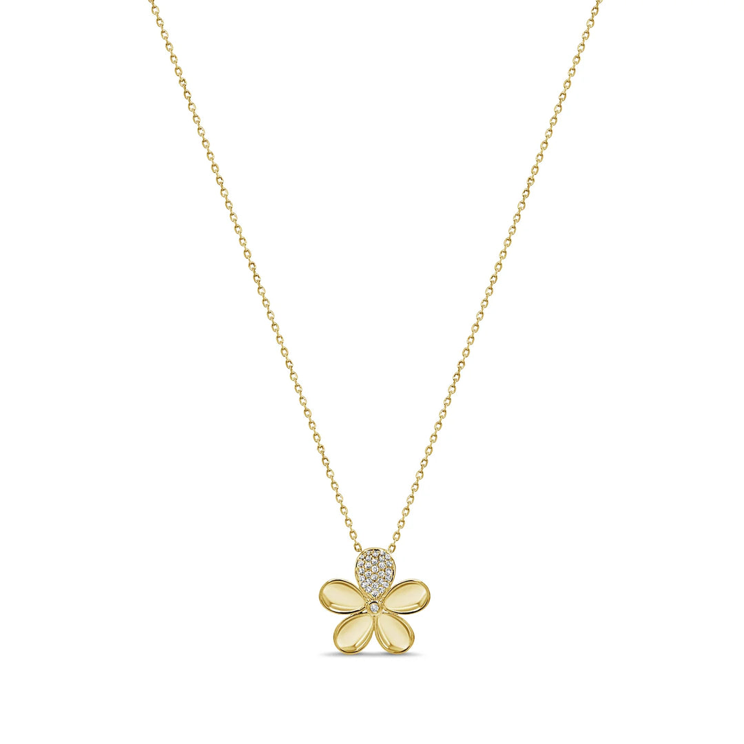 Petite Flower Diamond Necklace