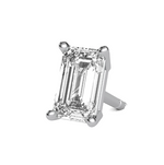 Load image into Gallery viewer, Emerald Cut Lab Grown Diamond Four Prong Basket Studs
