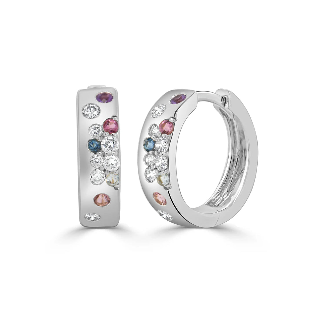 Sprinkle Sapphire Huggie Earrings