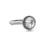 Load image into Gallery viewer, Vintage Inspired Beaded Bezel Solitaire Semi Mount
