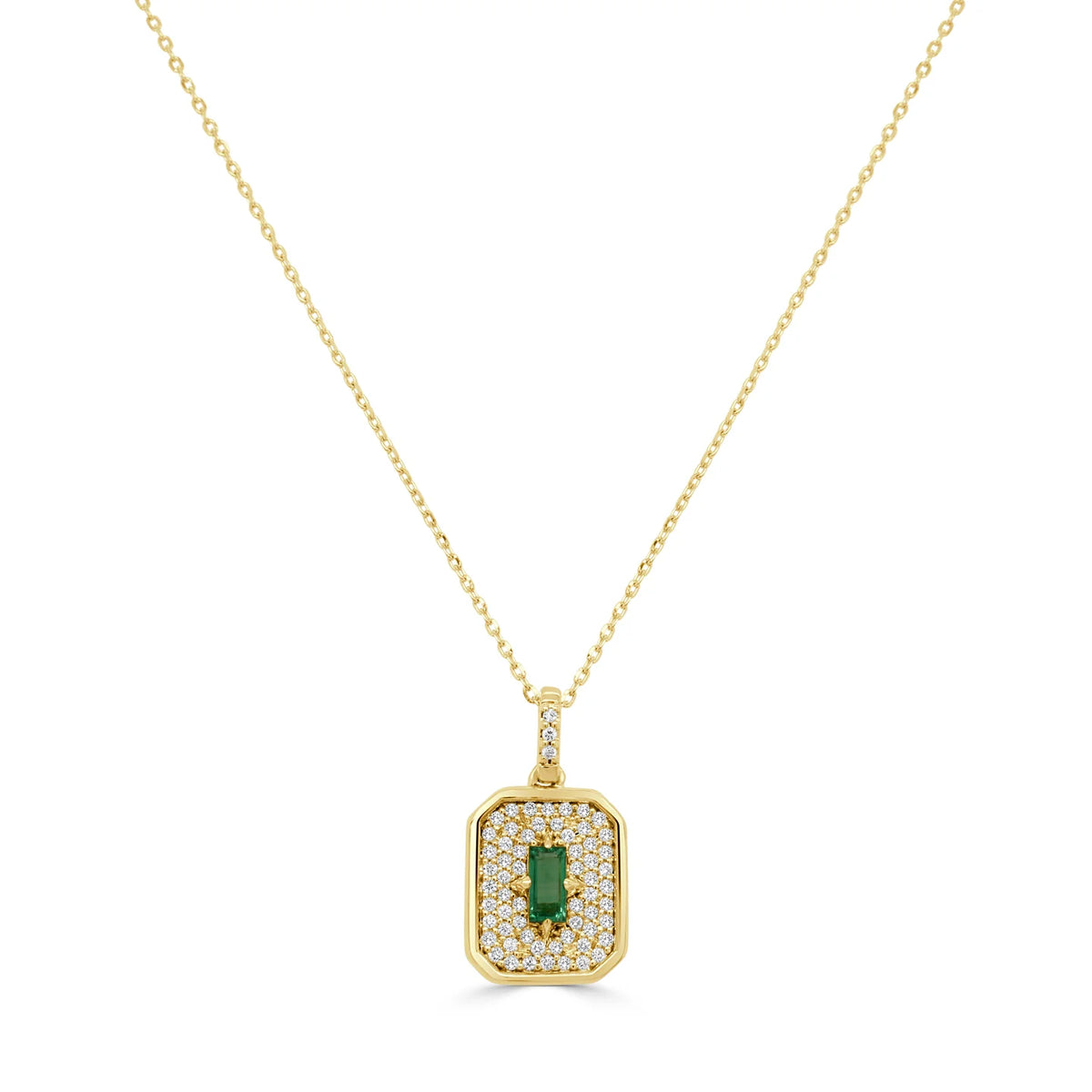 Emerald & diamond necklace