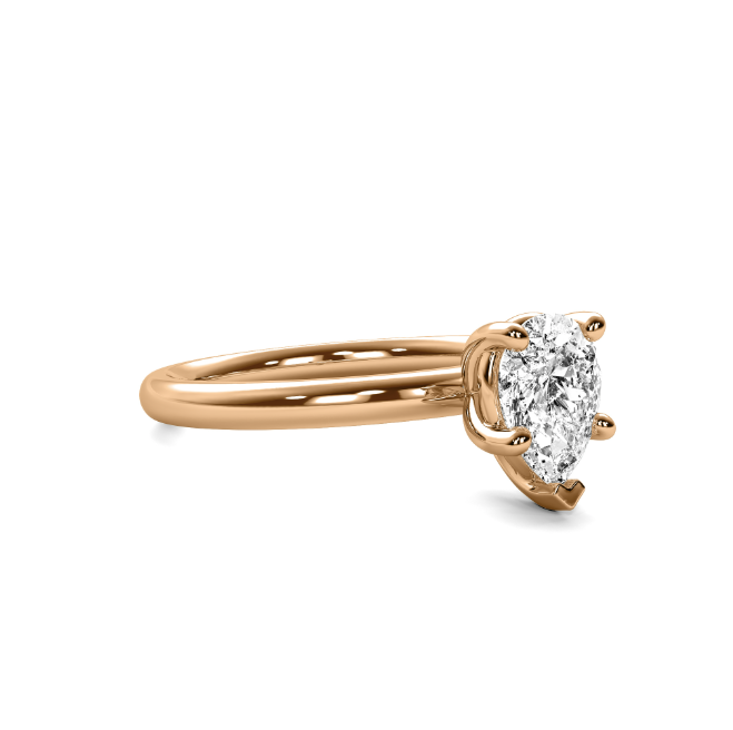 Dainty Pear Shape Solitaire Semi Mount