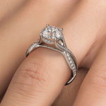 Load image into Gallery viewer, Cathedral Micropave Infinity Twist Semi Mount
