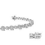 Load image into Gallery viewer, Dallas Round Brilliant STAGGERED Tennis Bracelet

