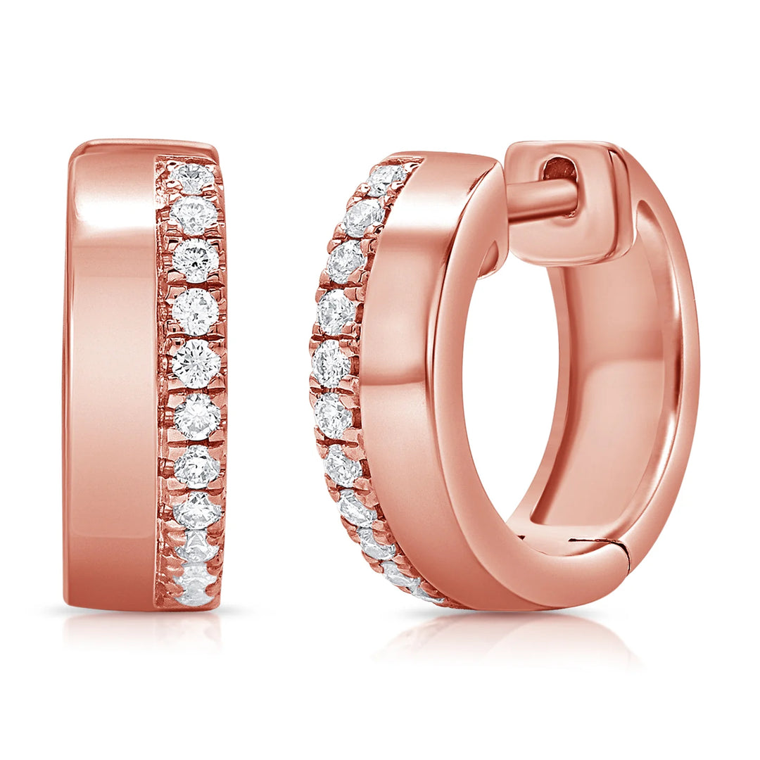 Diamond Huggie Earrings