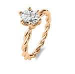 Load image into Gallery viewer, Compass 6 Prong Oval Cut Rope Band Solitaire Semi Mount
