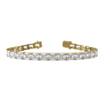 Load image into Gallery viewer, Lab Grown Diamond East West Emerald Cut Tennis Bracelet
