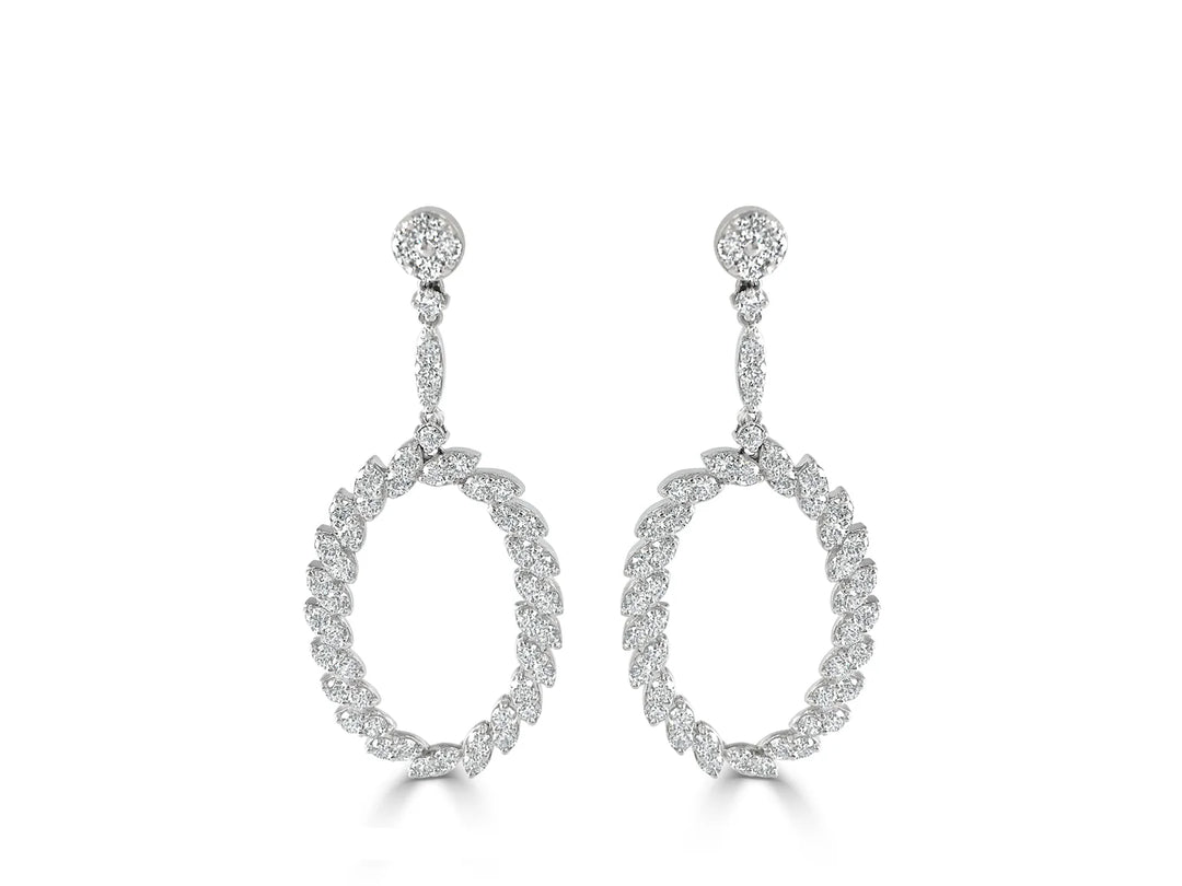 Corfu Diamond Dangle Earrings