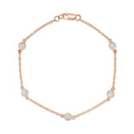Load image into Gallery viewer, Dainty Diamond Bezel Station Bracelet
