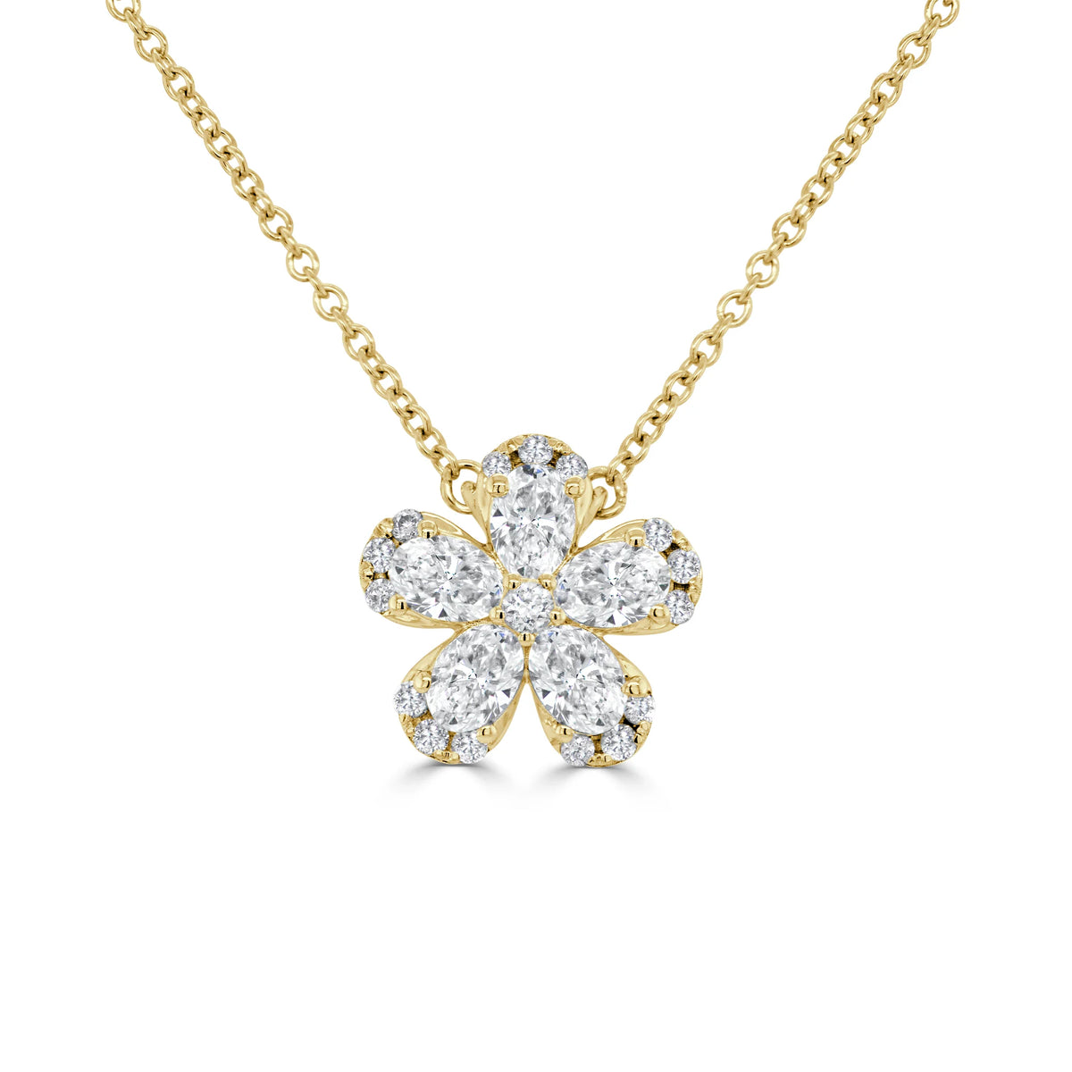 Peony flower necklace
