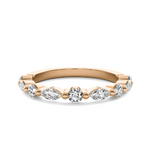 Load image into Gallery viewer, Round &amp; Marquise Diamond Wedding Band
