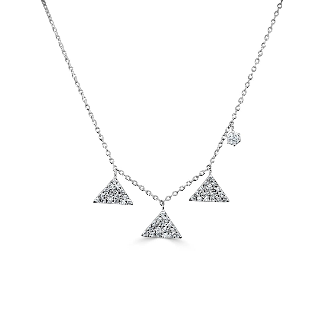 Dangle Triangle Spike Diamond Necklace