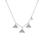 Load image into Gallery viewer, Dangle Triangle Spike Diamond Necklace
