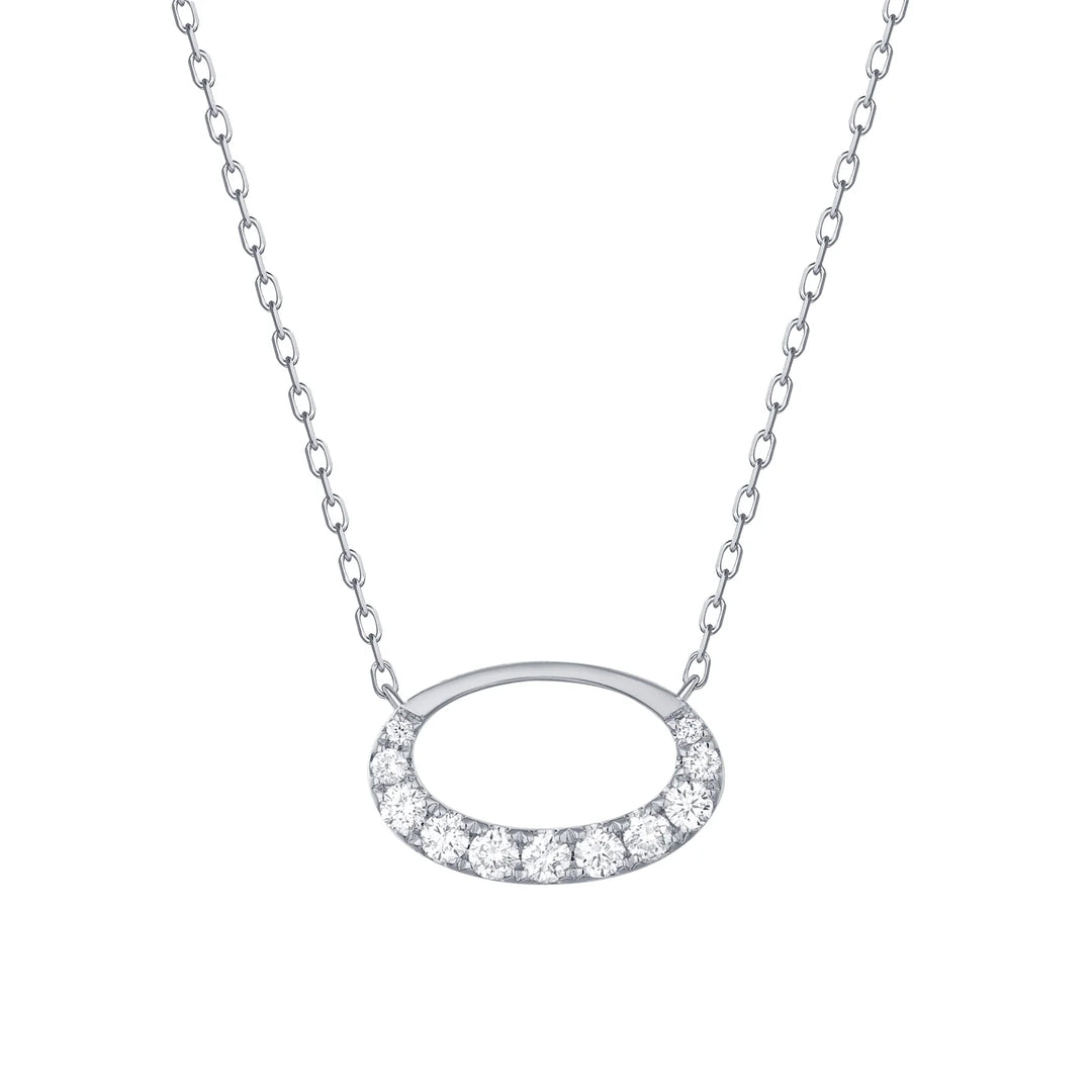 Monaco Diamond Oval Necklace
