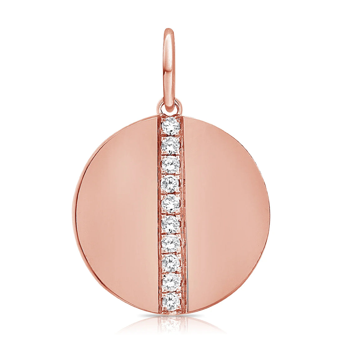 Disco Diamond Circle Disc Charm