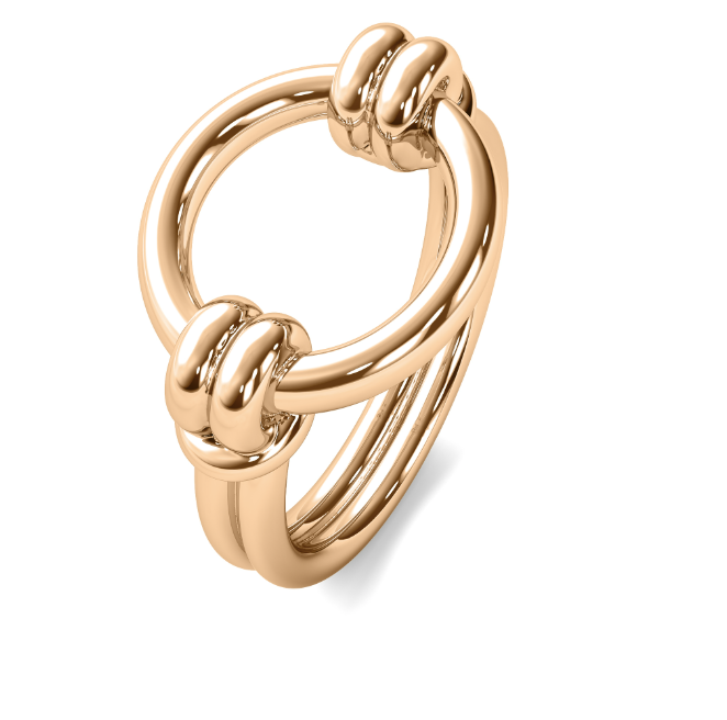 Polished Link Statement Ring