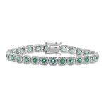 Load image into Gallery viewer, Dublin Emerald &amp; Diamond Halo Bracelet

