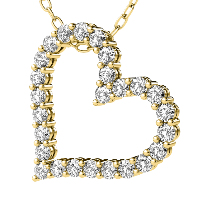 Heart diamond necklace
