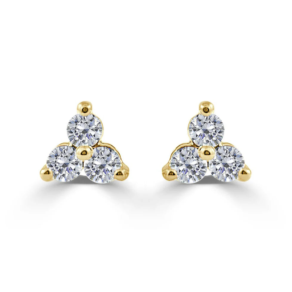 Triangle diamond earrings