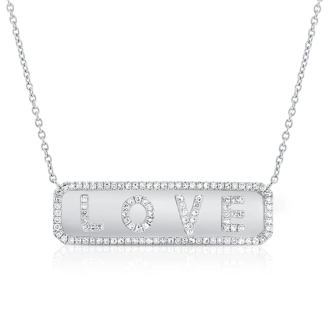Amore Diamond Plate Necklace