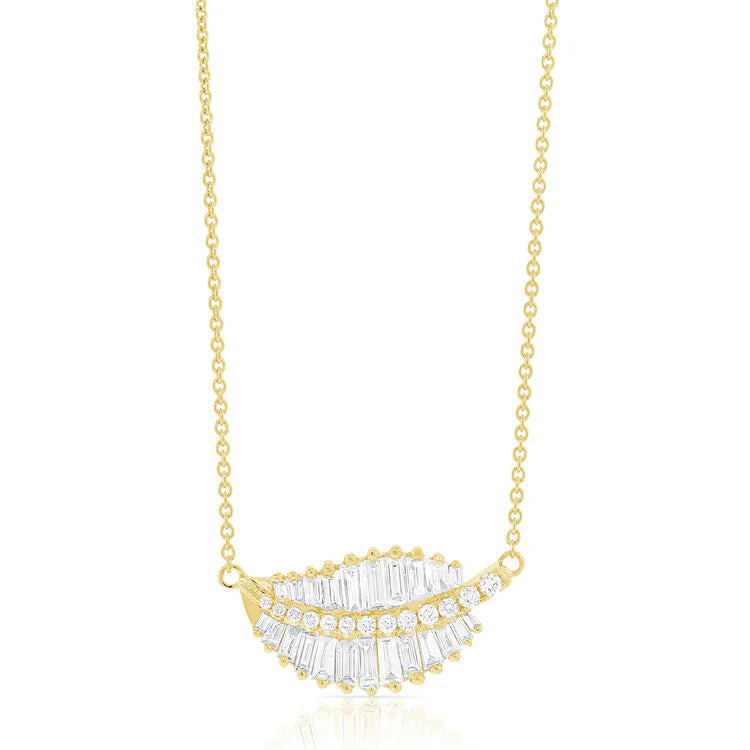 Diamond Willow Leaf Necklace