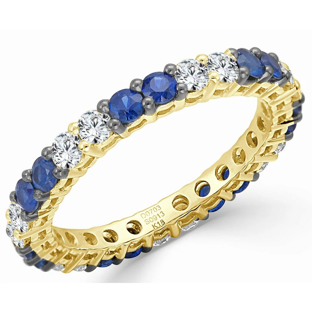 Rachel blue sapphire & diamond ring