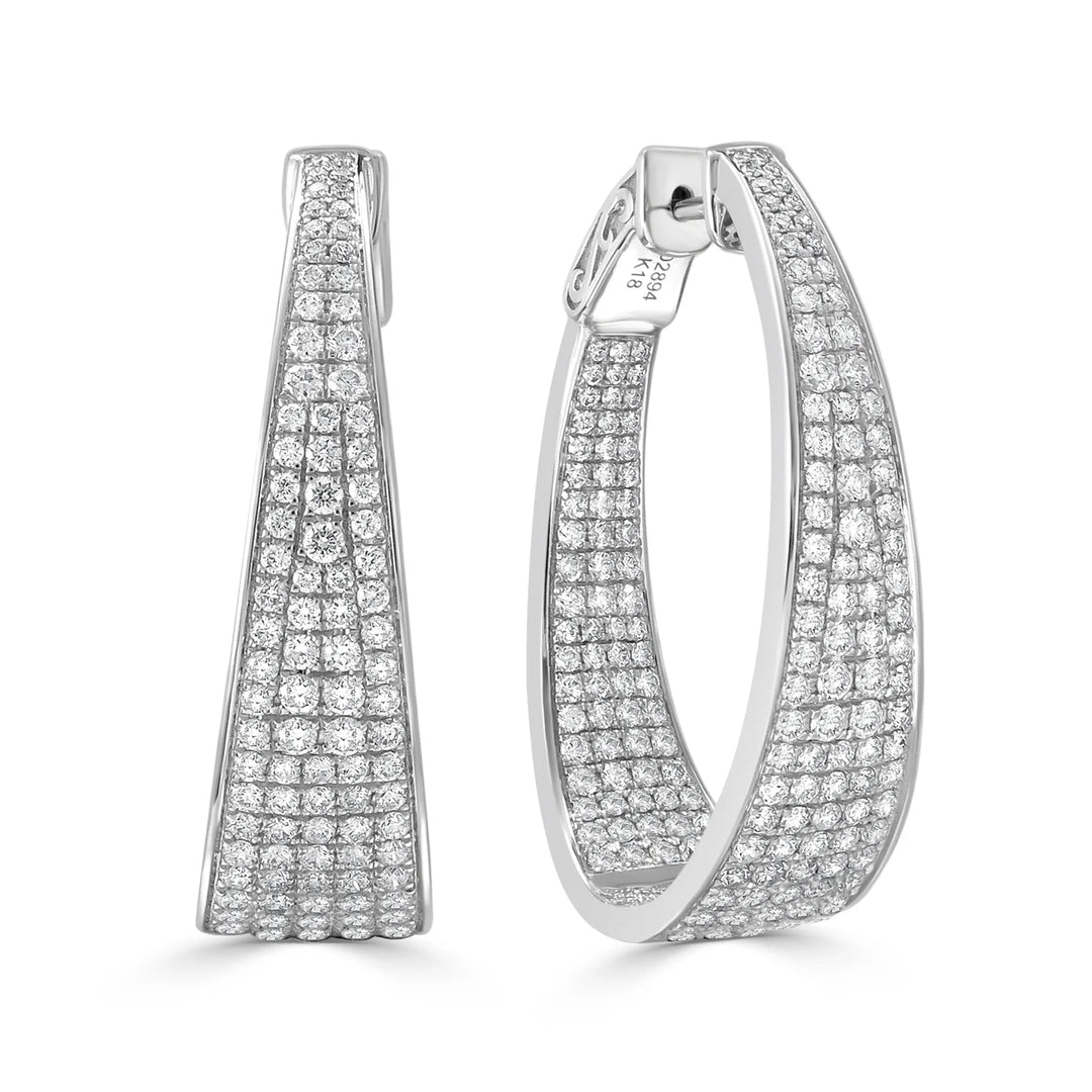 Taylor Diamond Hoop Earrings