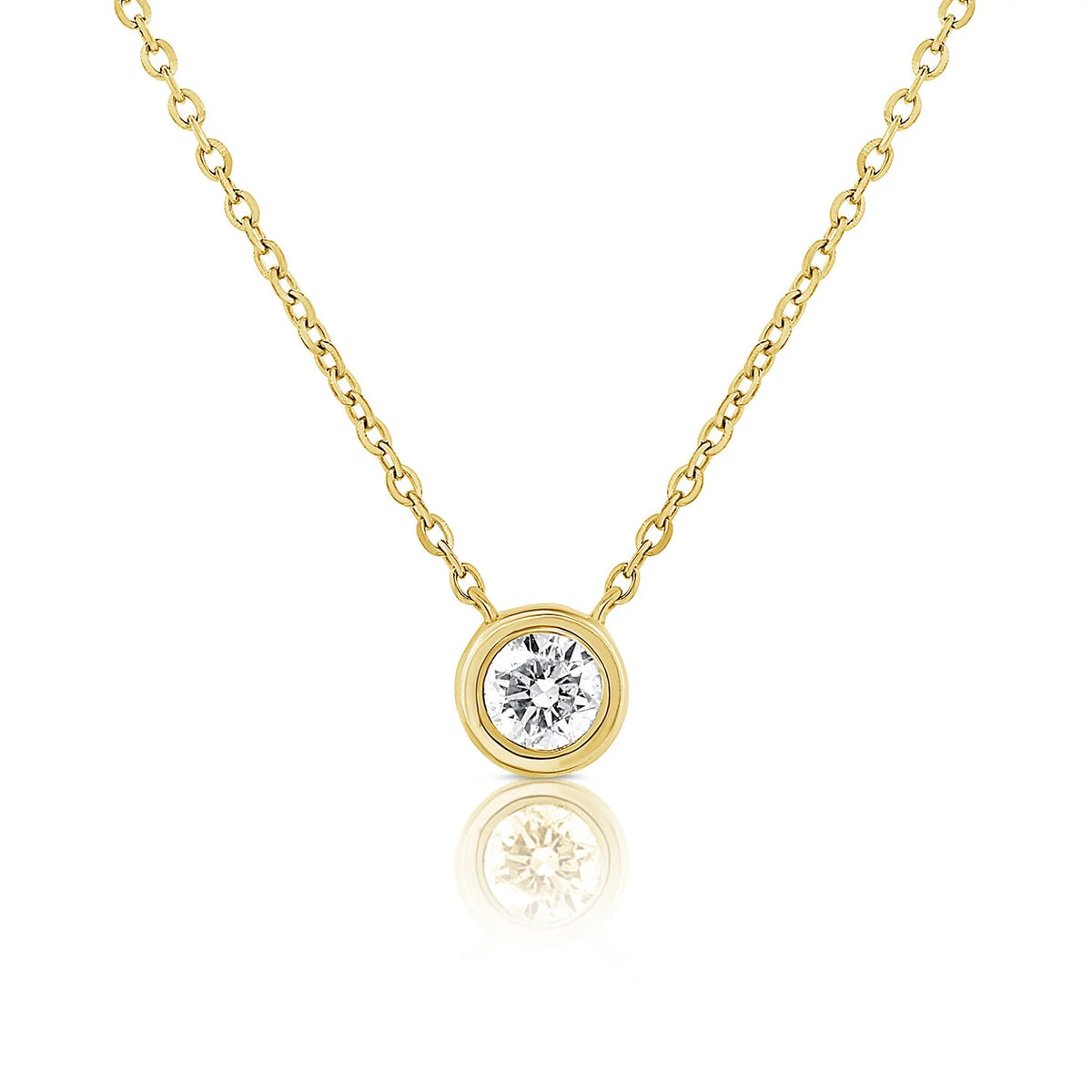 Diamond bezel necklace