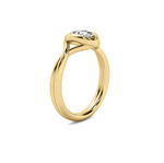 Load image into Gallery viewer, Ava Wrap Bezel Oval Cut Solitaire Semi Mount
