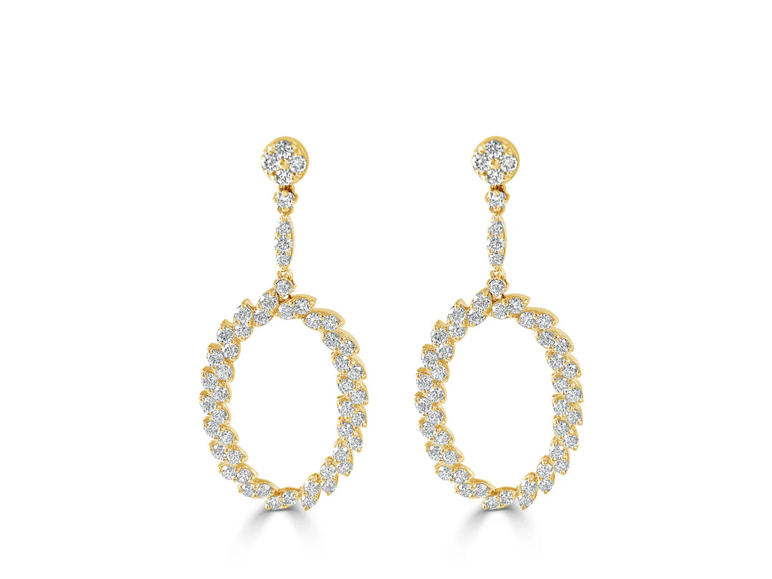 Corfu Diamond Dangle Earrings