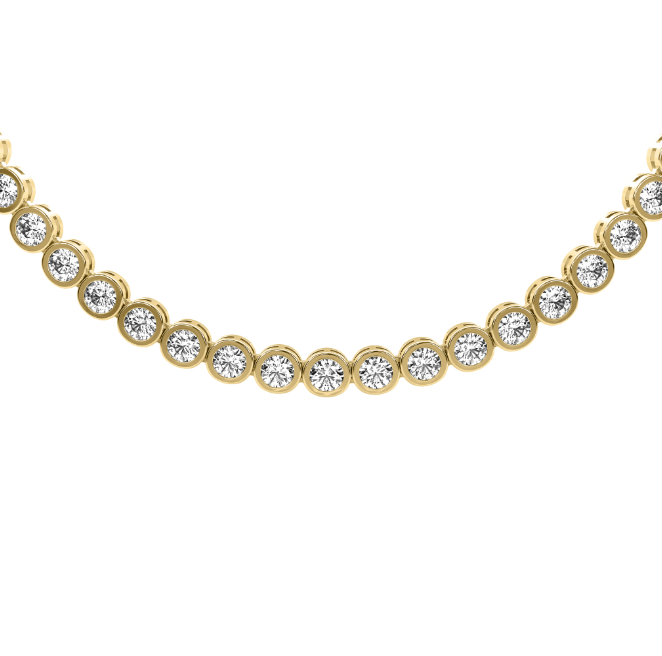 Andora diamond bezel tennis necklace