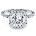 Load image into Gallery viewer, Cushion Cut Squarish Halo Semi Mount

