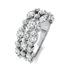 Load image into Gallery viewer, Lab Grown Mixed Shape Three Row Diamond Ring
