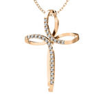 Load image into Gallery viewer, Lace Diamond Cross Pendant
