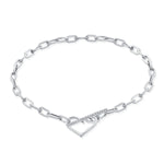 Load image into Gallery viewer, Diamond Stackable Heart Link Bracelet
