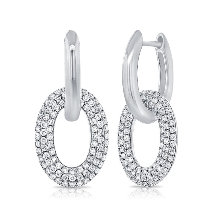 Diamond Circle Earrings