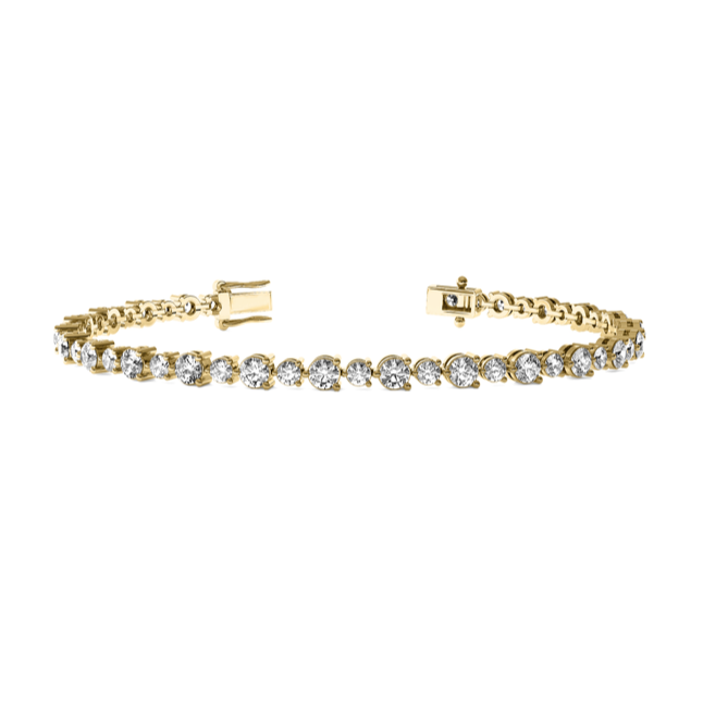 Dallas Round Brilliant STAGGERED Tennis Bracelet
